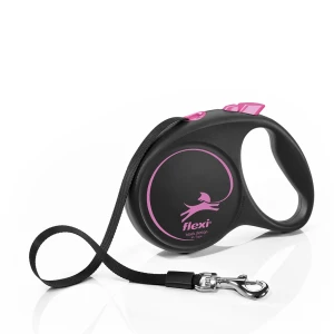 Flexi Black Design szalagos póráz Pink M 5m/25kg